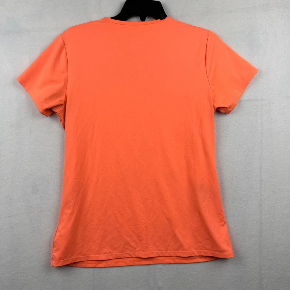 The North Face Womens T Shirt Medium‎ M Orange Purple Logo Short Sleeve Top - Picture 7 of 7